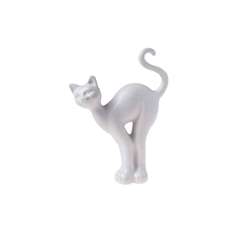 διακοσμητική φιγούρα γάτα όρθια λευκό-1416-1827