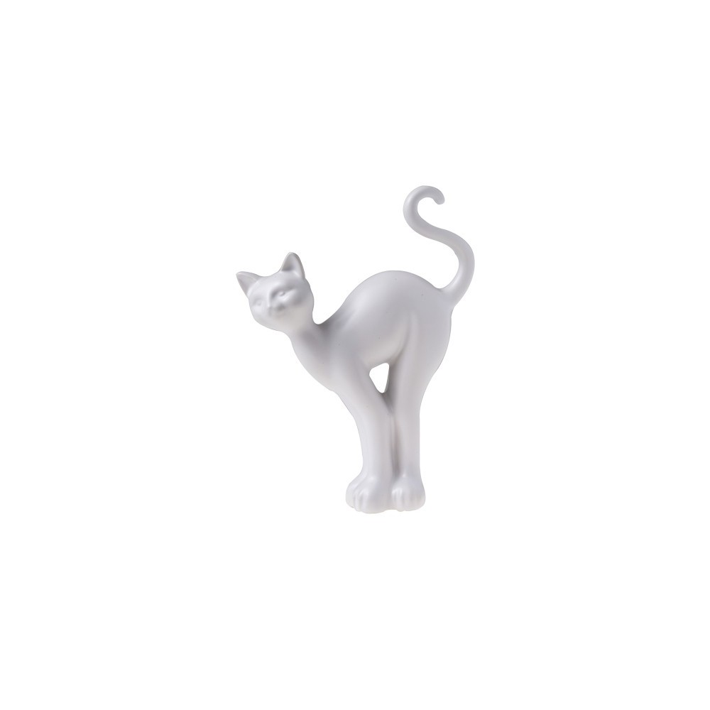 διακοσμητική φιγούρα γάτα όρθια λευκό