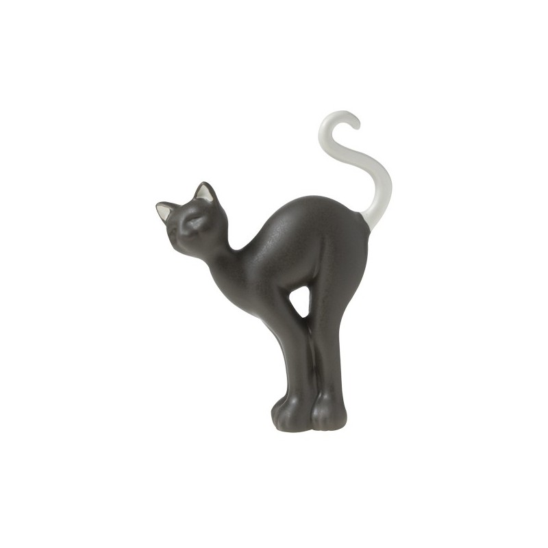 διακοσμητική φιγούρα γάτα όρθια γκρί-1417-1828