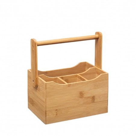 CUTLERY CASE WITH BAMBOO HAND 22.5X14X24CM