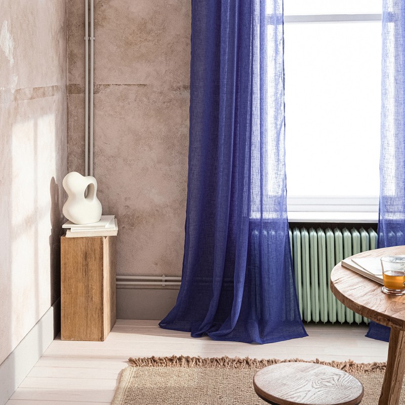 CURTAIN WITH CORD 140X280CM GOFIS HOME COMBE MARINE BLUE 502/09